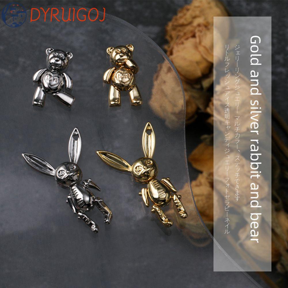 Phụ Kiện Trang Trí Móng Tay Họa Tiết Thỏ Đầu Lâu Hoạt Hình Phong Cách Nhật Bản DIY