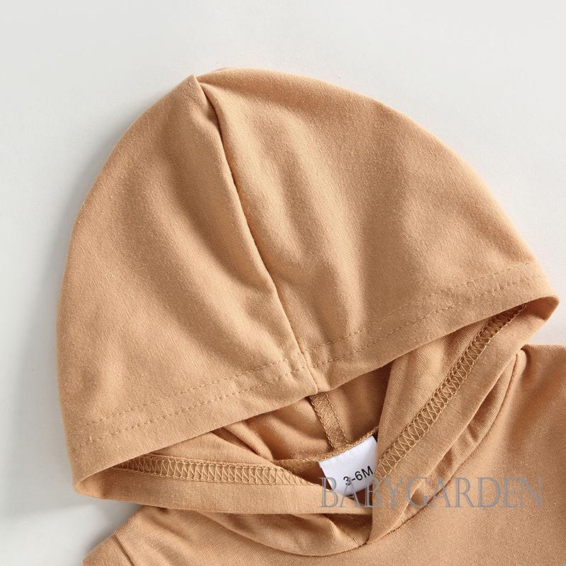 Bộ Áo Hoodie + Quần Sooc In Họa Tiết Lá Cây Thời Trang Đường Phố Cho Bé Trai 3-24 Tháng Tuổi