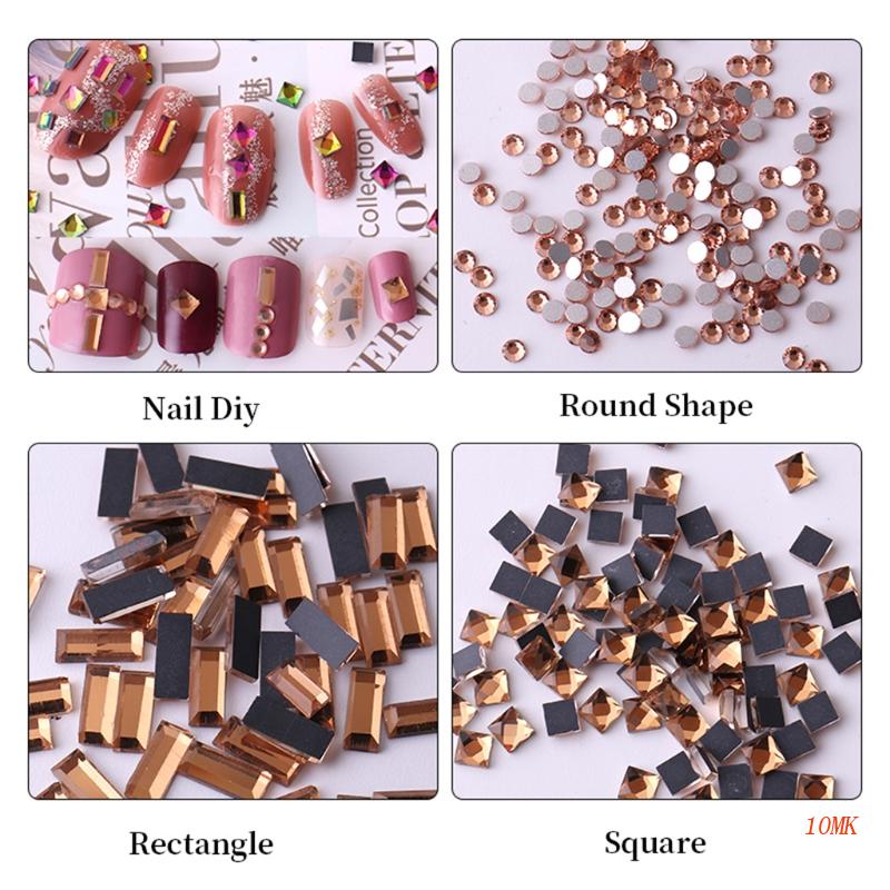 Hạt Đá Nhiều Màu Sắc Đính Móng Tay 3D DIY