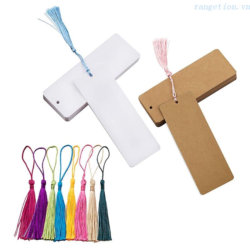 Set 120 Thẻ Đánh Dấu Trang Sách Tua Rua DIY