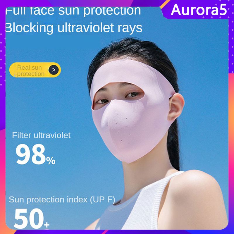 【Hàng Giao Ngay】 Tấm Che Kín Mặt Vải Cotton Lụa Lạnh Thoáng Khí Chống Nắng Chống Tia Uv Cho Cả Nam Và Nữ Mùa Hè