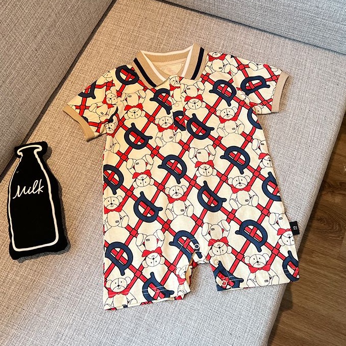 Áo Liền Quần Polo Tay Ngắn Bằng Vải Cotton Trơn Phong Cách Hàn Quốc Thời Trang Mùa Hè Hàng Mới Dành Cho Bé Trai 0-18 Tháng Tuổi