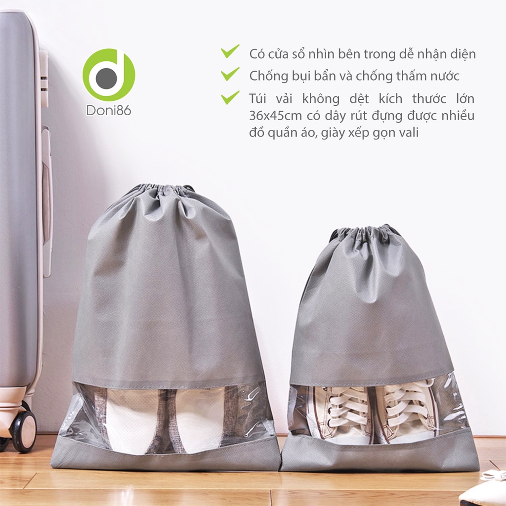 Túi đựng giày kích thước lớn phù hợp nhiều size giày, chống ẩm ướt, chống bụi bẩn - Doni - DOPK352