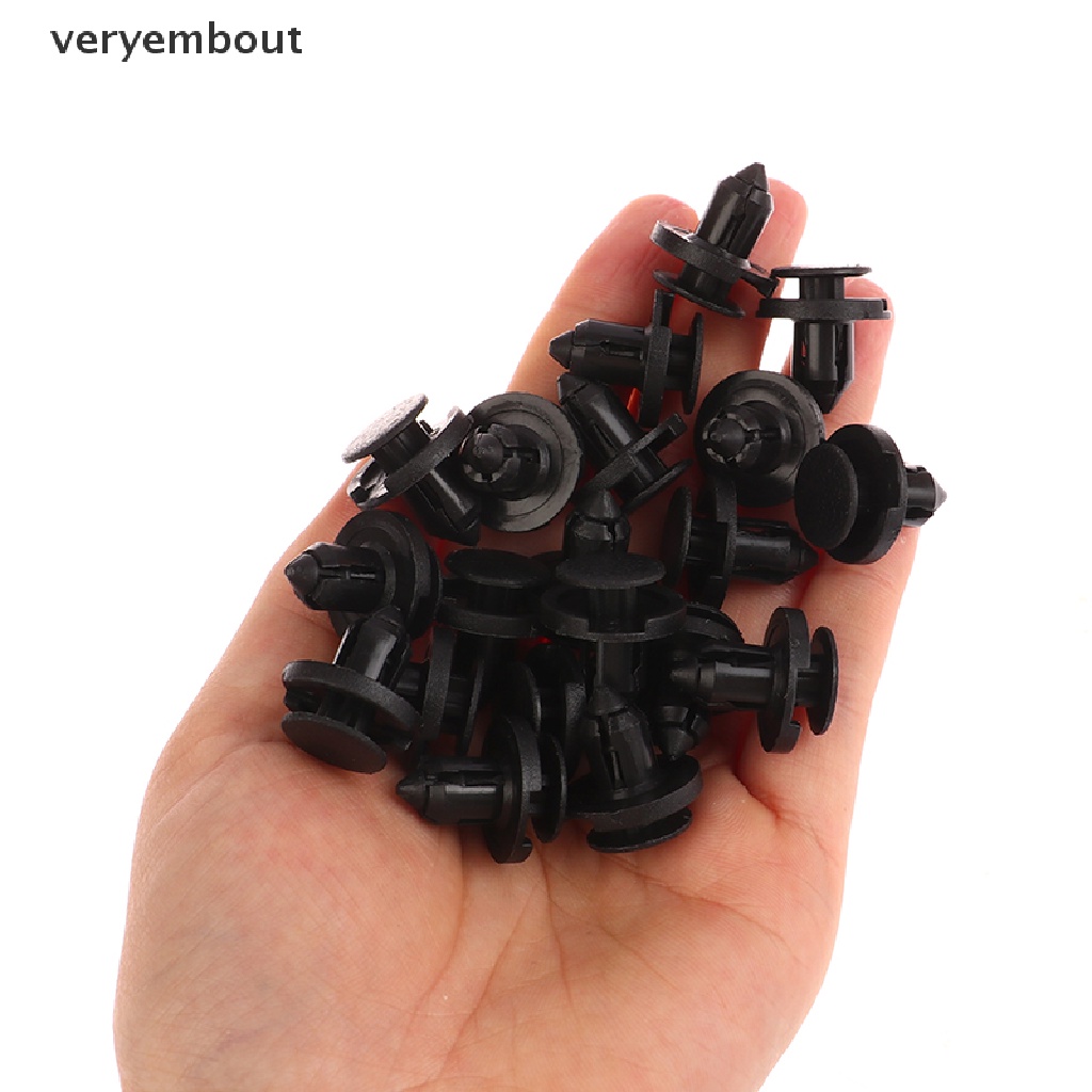 FENDER Set 20 Đinh Tán Đường Kính 8mm Màu Đen Chuyên Dụng Cho Xe Hơi