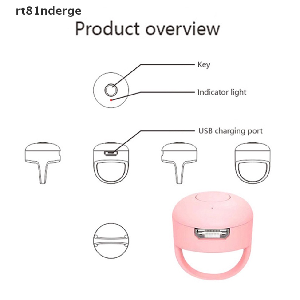 Ge Thiết Bị Điều Khiển Từ Xa Đeo Ngón Tay Bluetooth Cho Điện Thoại Di Động Tiktok Video Page Flipping