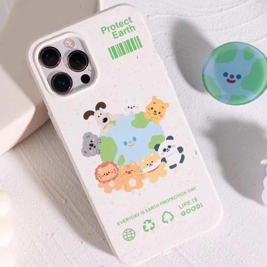 Ốp Điện Thoại Chống Sốc Chất Liệu Thân Thiện Với Môi Trường Cho iPhone 11 14 13 12 14Plus Pro MAX 7 8Plus X XR XS MAX SE 12mini 13mini