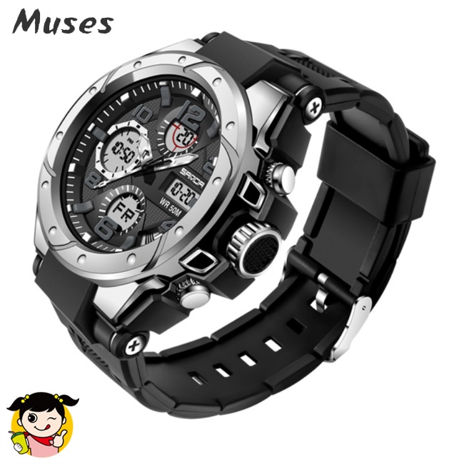 Đồng Hồ Thể Thao SANDA Chống Sốc Chống Thấm Nước 50m Dạ Quang Dành Cho Nam