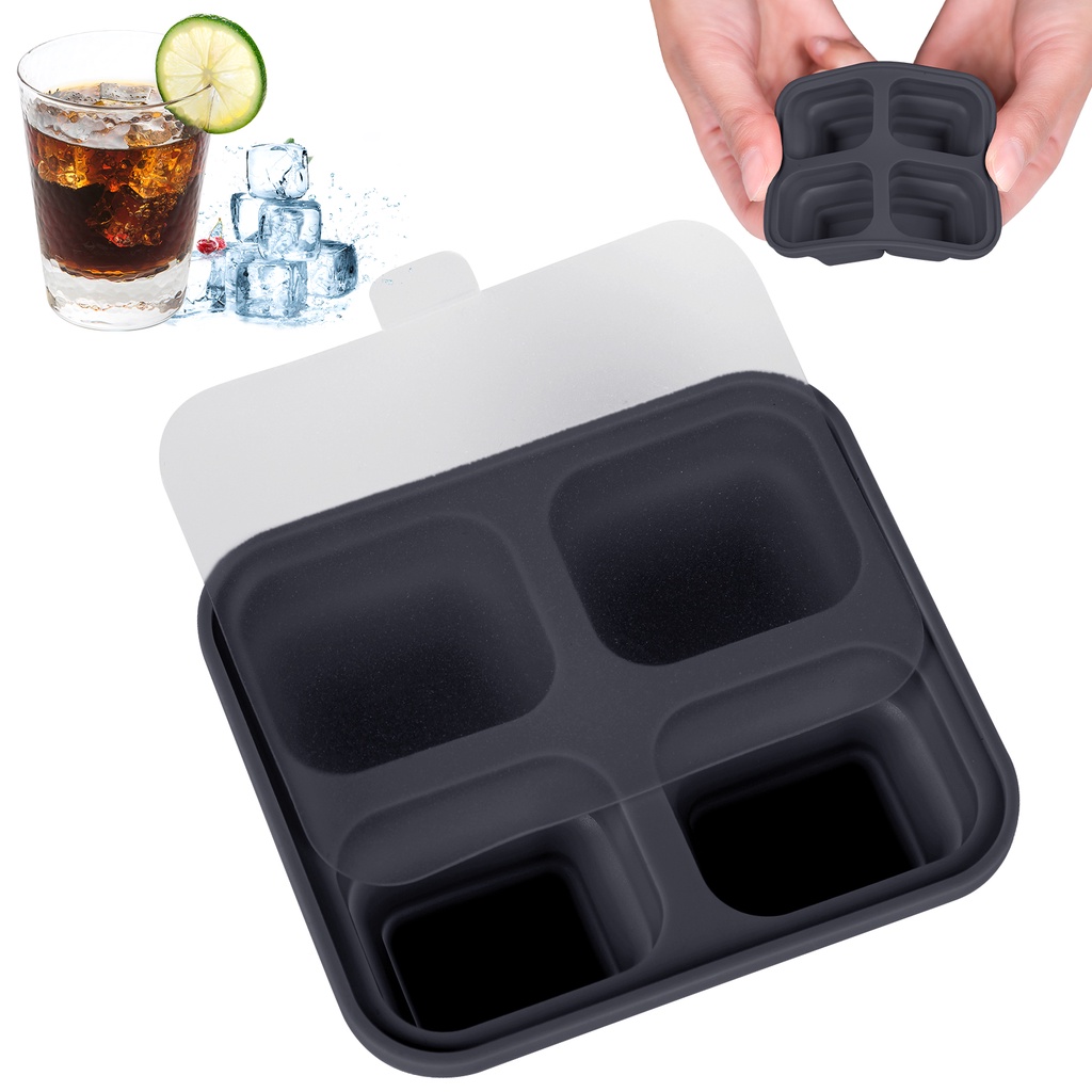 Khuôn Silicone Làm Đá Viên Gấp Gọn Tiện Lợi