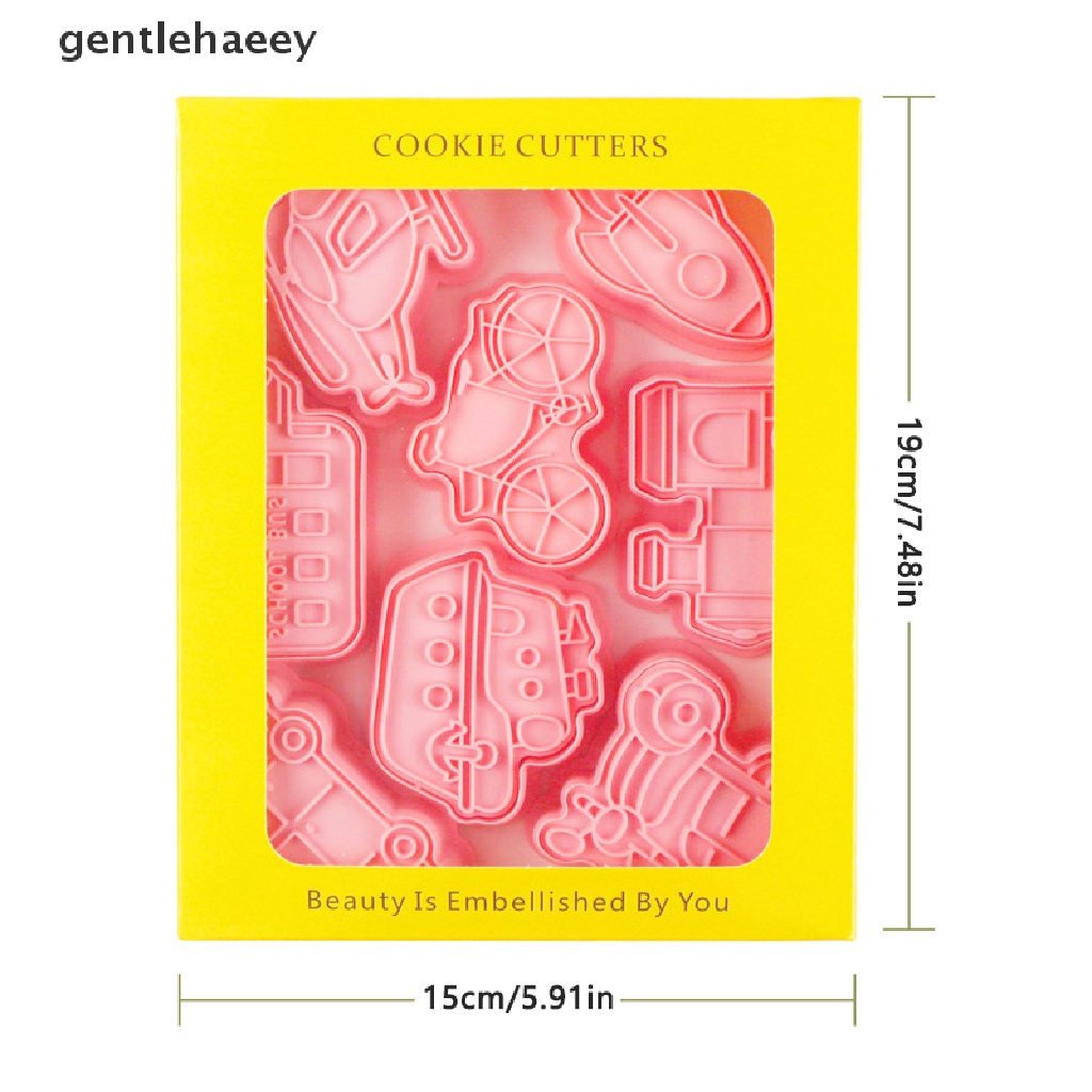 Bộ 8 Khuôn Cắt Bánh Quy Hình Phương Tiện Giao Thông