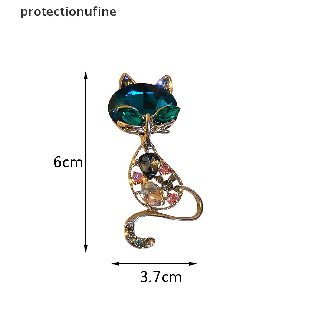 Ghim Cài Áo Hình Mèo Bằng Hợp Kim Đính Đá Pha Lê PR3VN