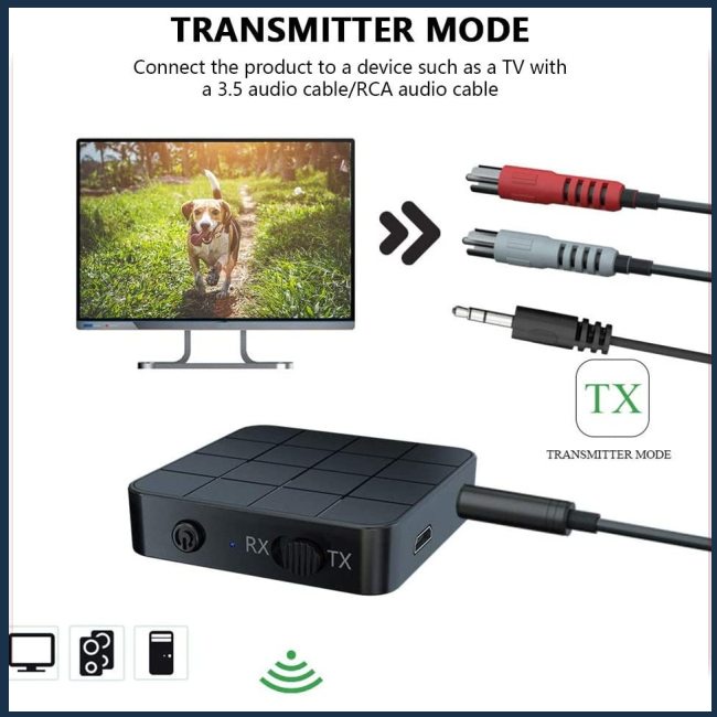 Usb Thu Phát Tín Hiệu Bluetooth 5.0 Kn321 2 Trong 1 Cho Xe Hơi / Máy Tính