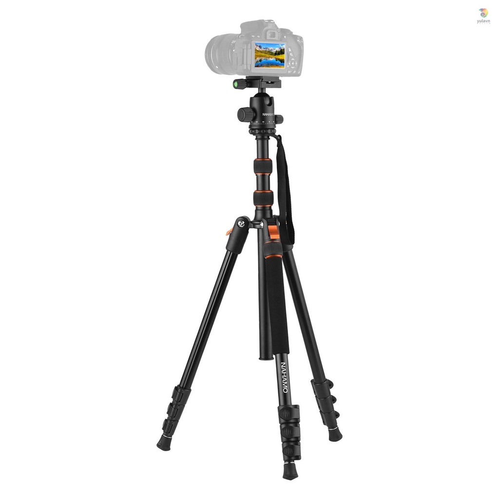 Giá Đỡ Ba Chân 2 Trong 1 200cm / 78.7in Max. Phụ Kiện Chất Liệu Hợp Kim Nhôm 3600 Độ Cao 5kg 360° Dây Đeo Máy Ảnh / Điện Thoại Thông Minh Có Thể Điều Chỉnh Được Kèm Túi Đựng Tiện Dụng