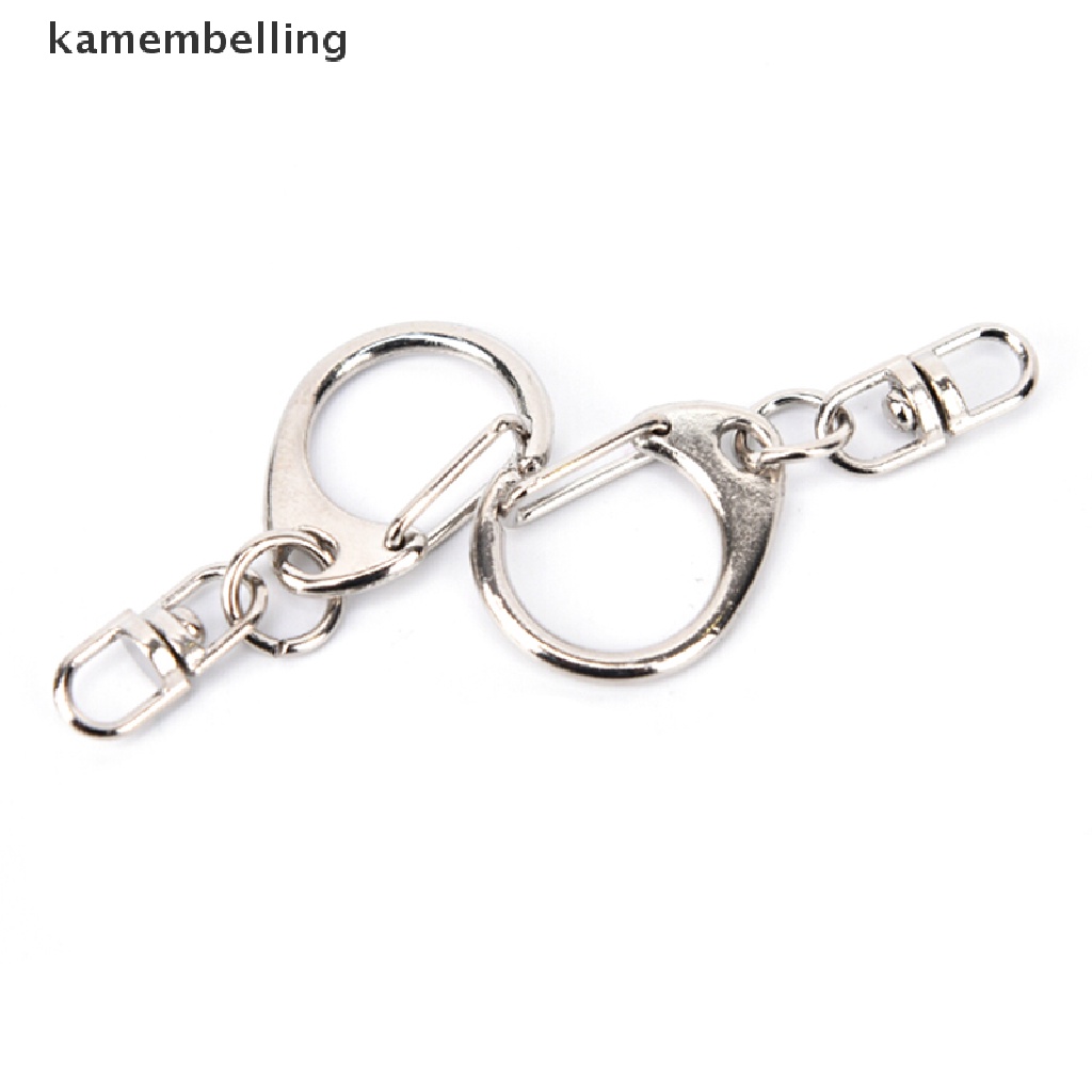 Set 10 Vòng Móc Khóa Ngắn Màu Bạc Bóng DIY