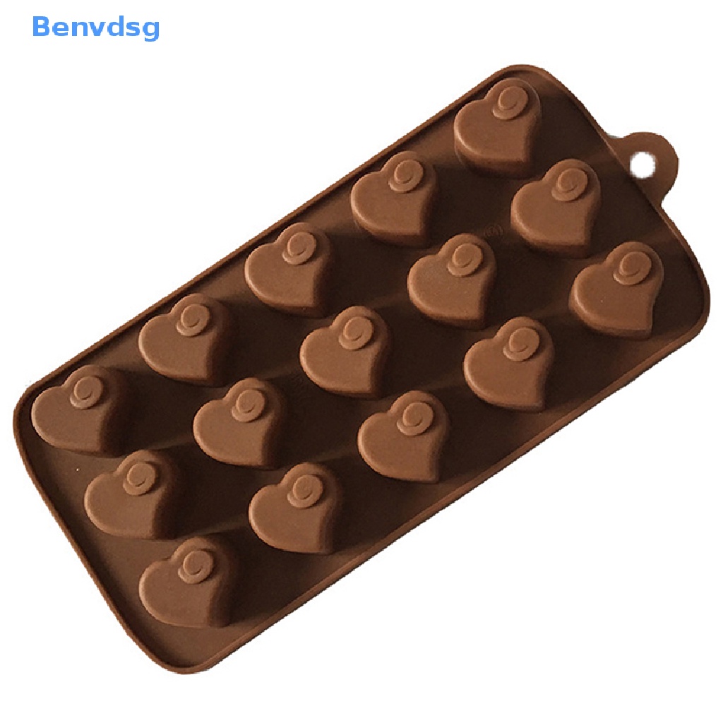 1 Khuôn Silicone Làm Bánh 15 Ngăn Hình Trái Tim