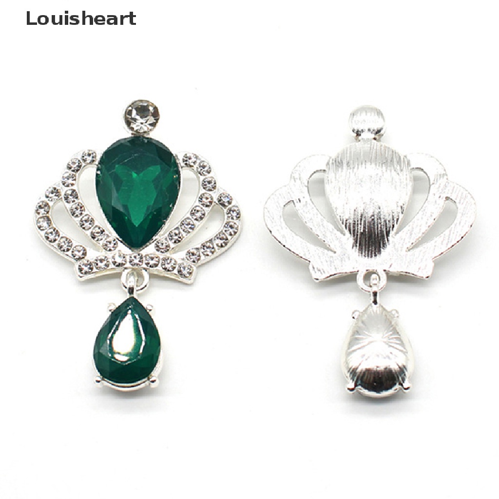 1 Mặt Dây Chuyền Bạc Hình Vương Miện Đính Đá DIY Louisheart TFG