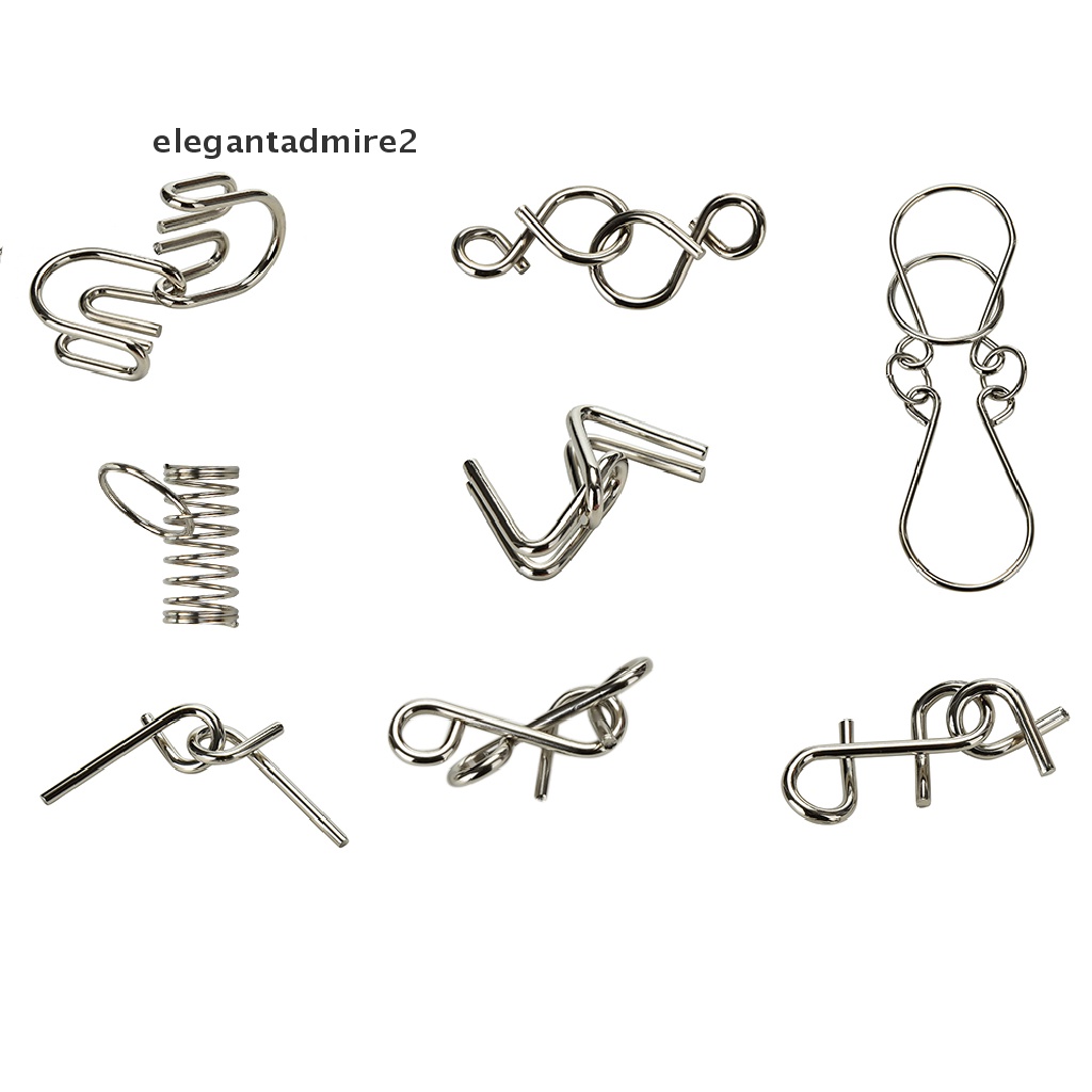 Set 8 Vòng Kim Loại Đồ Chơi Thử IQ Cho Bé