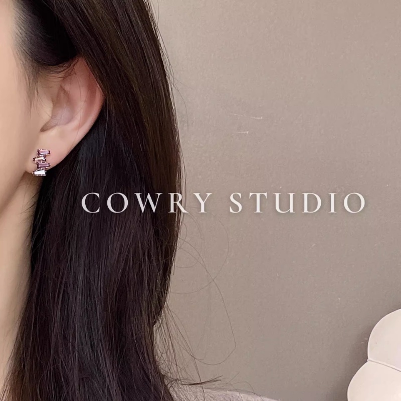 Bông Tai Mạ Bạc 925 Đính Đá Sang Trọng Phong Cách Pháp Thời Trang 2023 Cho Nữ