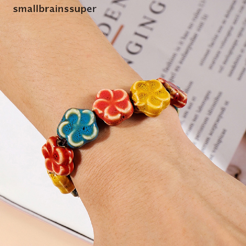 1 Vòng Đeo Tay Chuỗi Hạt Gốm Sứ Nhiều Màu Thời Trang Phong Cách Dân Tộc SBS