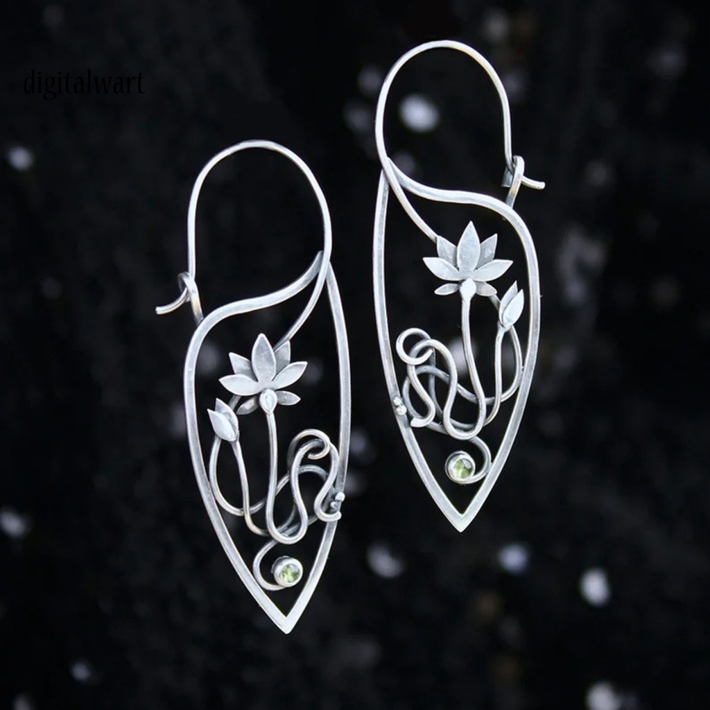 Kỹ Thuật Số| 1 Đôi Bông Tai Thiết Kế Rỗng Họa Tiết Hoa Tinh Tế Thời Trang Dự Tiệc Cưới Cho Nữ