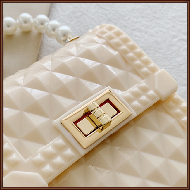 Túi Đeo Chéo Hình Vuông Cỡ Nhỏ Phối Dây Đeo Sợi Xích Thời Trang Cho Nữ