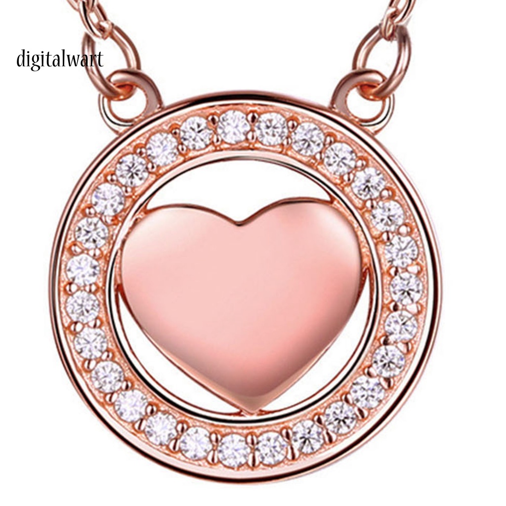 Kỹ Thuật Số| Vòng cổ Mạ Bạc Mặt Hình Trái Tim Sang Trọng Cho Nữ