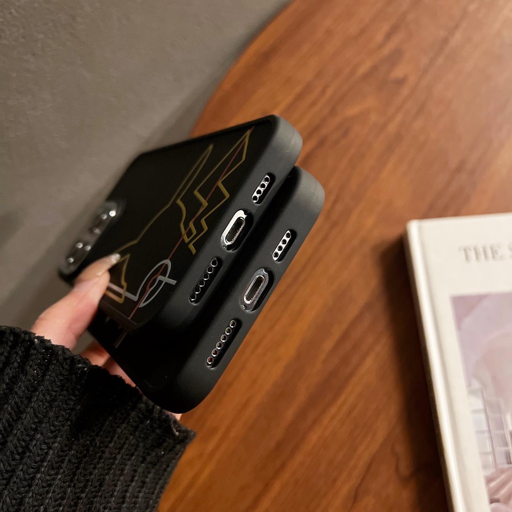 Ốp Điện Thoại TPU Dẻo Viền Đen Họa Tiết Hoạt Hình Đơn Giản Cho iphone 14 12 13 11 PRO MAX