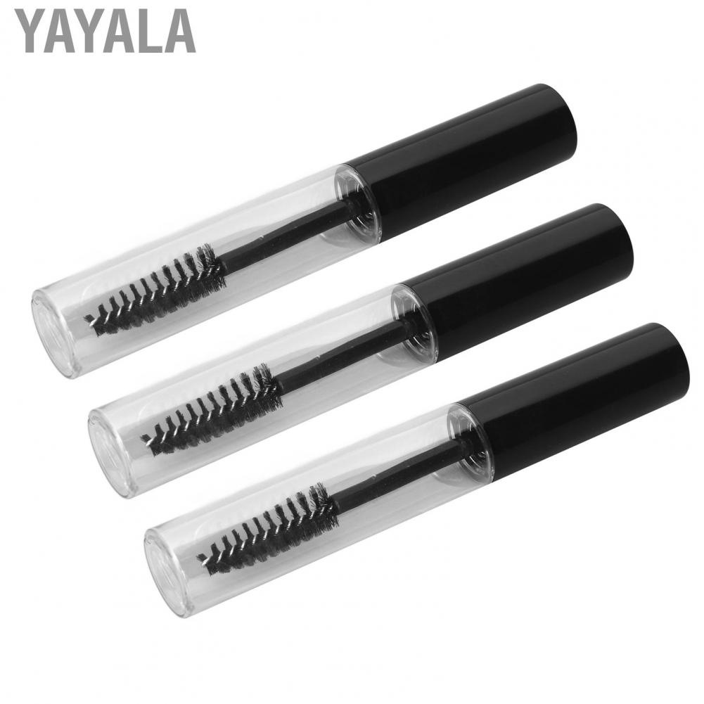 Yayala Empty Mascara Bottle  Plastic Professional DIY Eyelash Cream Container Portable 3pcs Safe for Trip