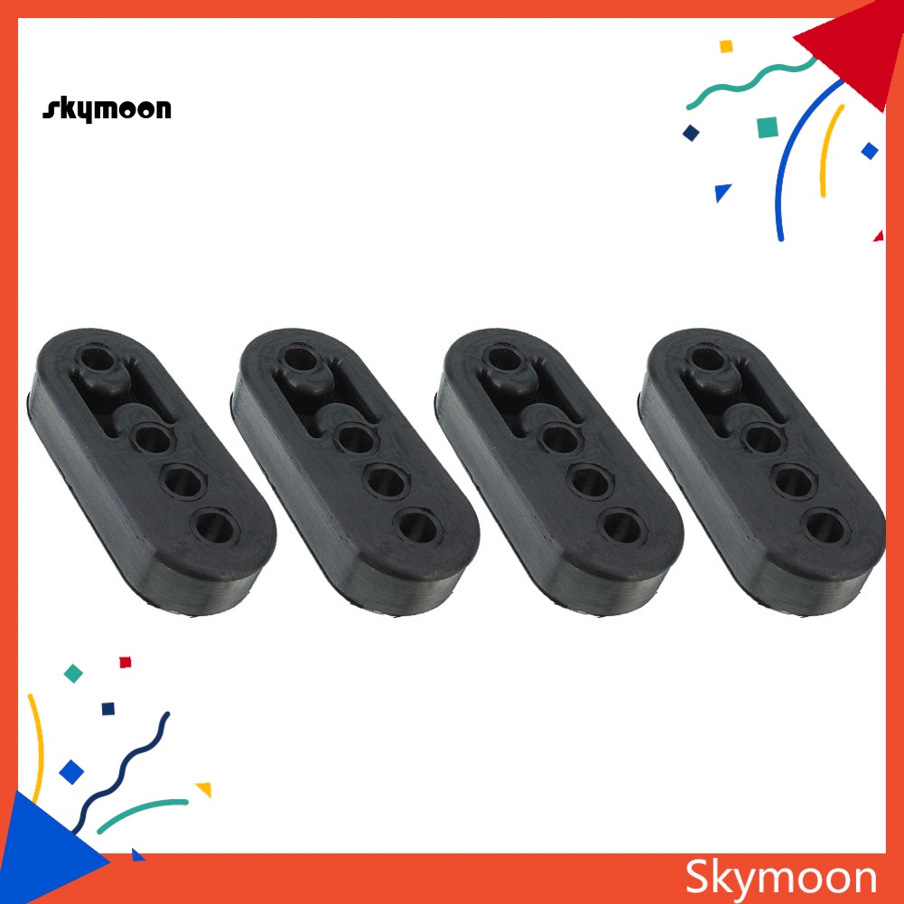 Set 4 Giá Đỡ Ống Xả Xe Hơi 4 Lỗ Bằng Cao Su Cách Điện