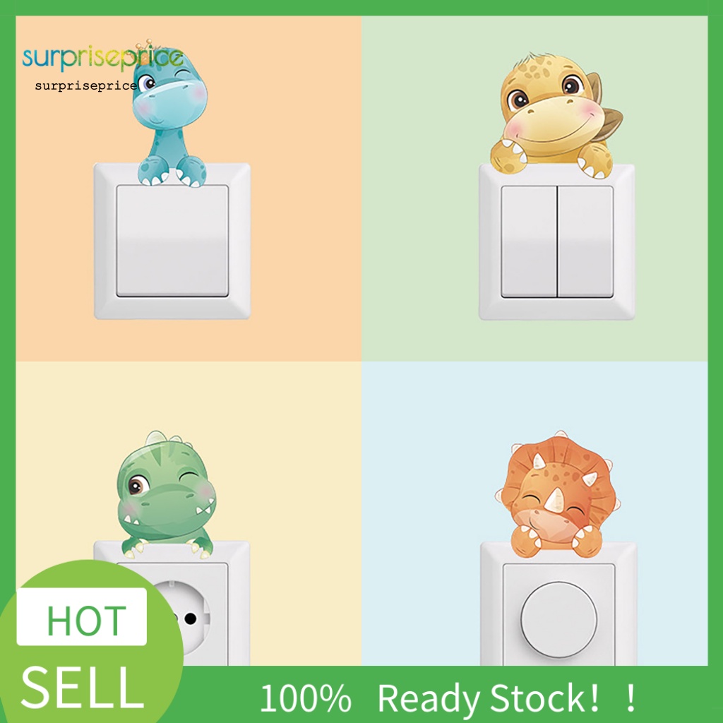 1 Tấm Sticker PVC Tự Dính Hình Máy Bay Hoạt Hình Dễ Thương Trang Trí Công Tắc