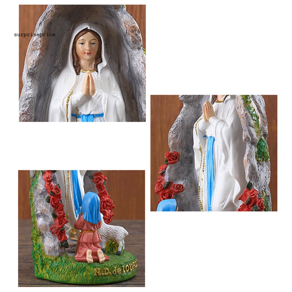 Tượng Đức Mẹ Mary Điêu Khắc Thủ Công Sáng Tạo Để Bàn Trang Trí