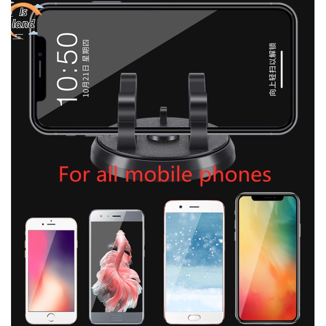 [IS] Giá Đỡ Điện Thoại Di Động Hình Thiên Nga Xoay 360 Độ Có Hai Ngăn Định Vị Và Khe Cắm Điện Thoại