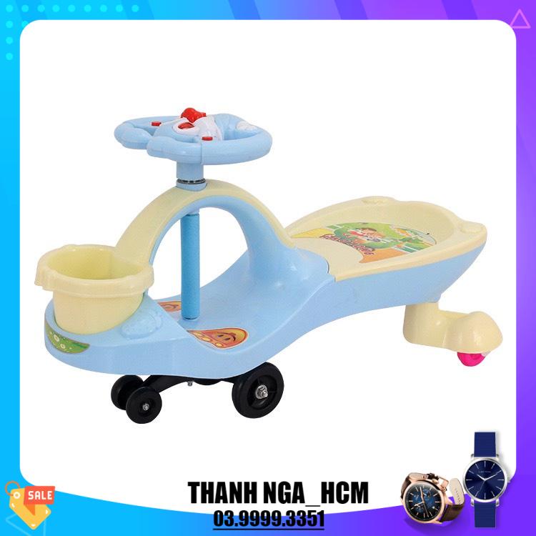 Xe Lắc Tay , chòi chân Cho Bé Có Nhạc ,có đèn, tựa lưng và cốp.  Nhựa Cao Cấp