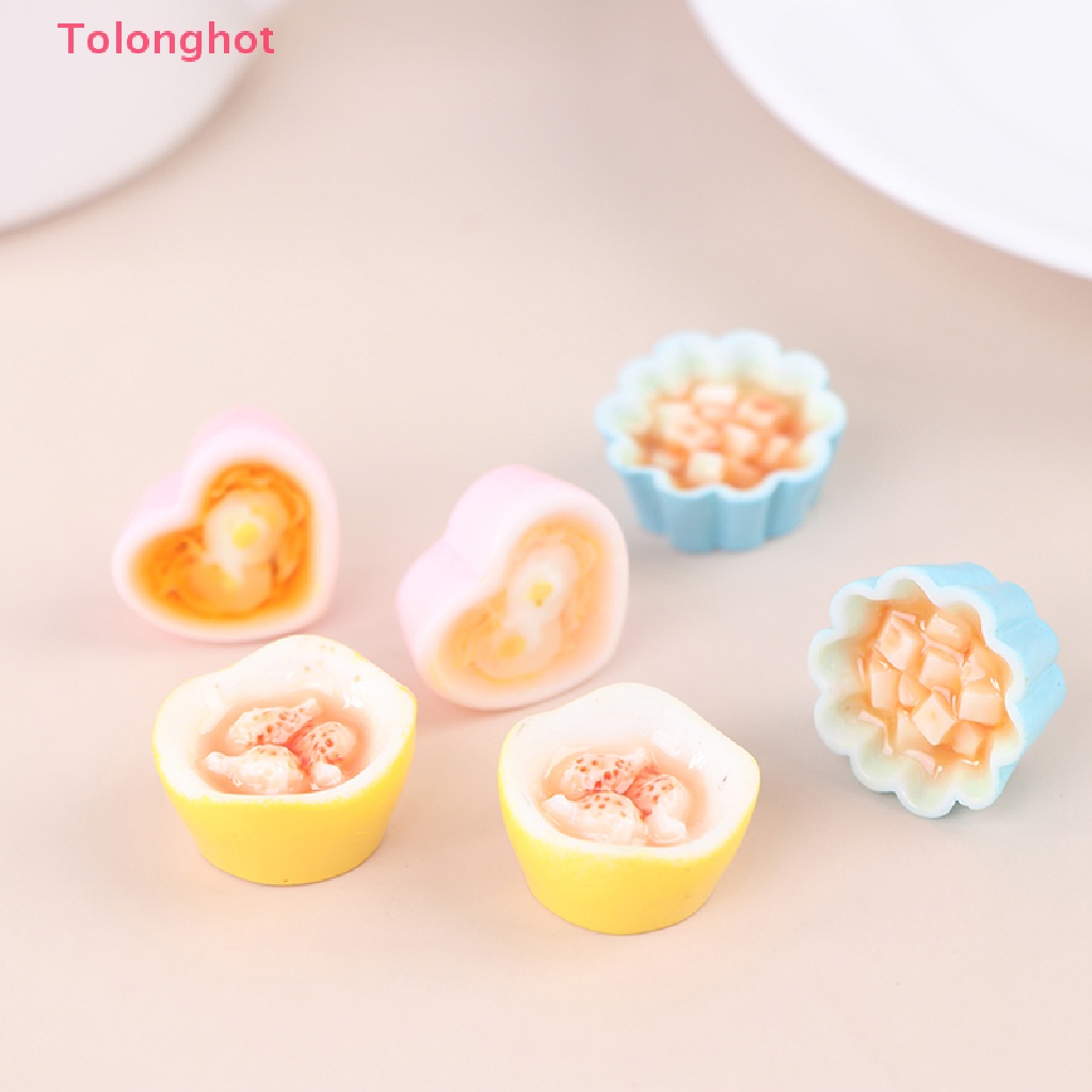 Set 2 Mô Hình Thức Ăn Bằng Nhựa Resin Trang Trí Nhà Búp Bê