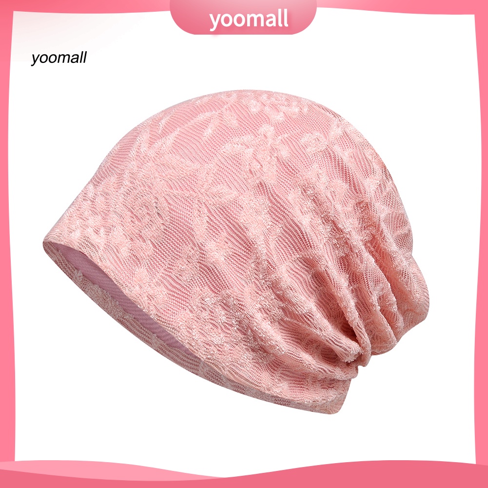Mũ Trùm Đầu Phối Ren Mềm Mại Thoáng Khí Cho Nữ