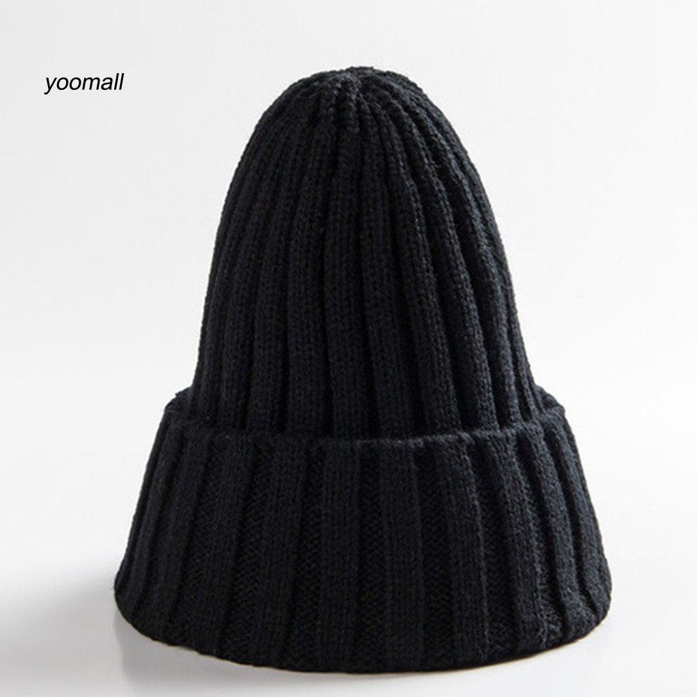 Mũ Beanie Dệt Kim Màu Trơn Mềm Mại Phong Cách Hiphop