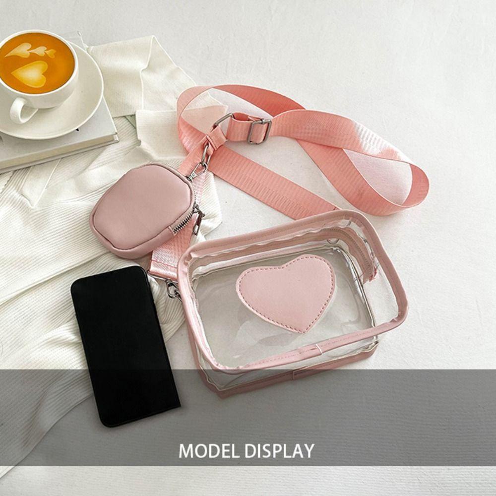 SOFTNESS Túi Xách Trong Suốt Hình Trái Tim