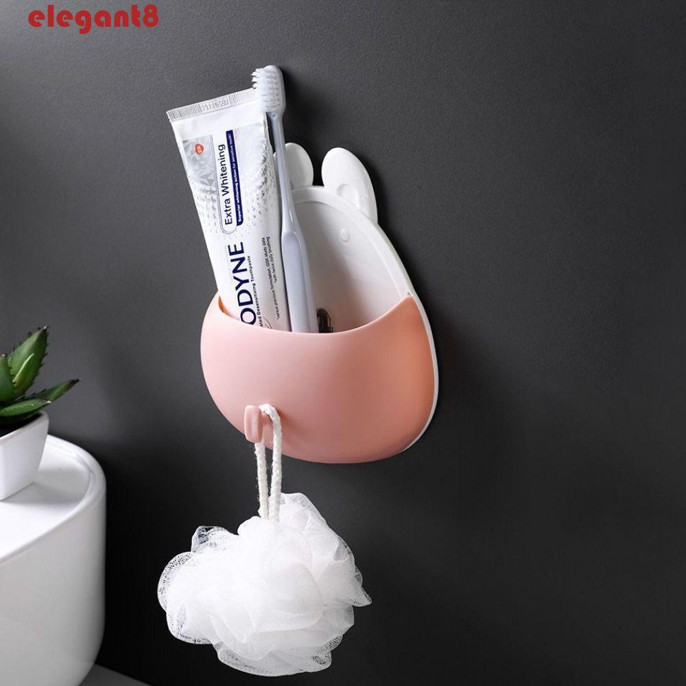 Giá Đỡ Bàn Chải Đánh Răng Gắn Tường Bằng Nhựa Hình Thỏ Hoạt Hình Đa Năng Tiết Kiệm Không
