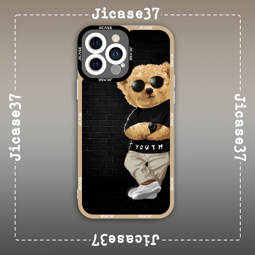 Ốp lưng iphone Cute Case Gấu Bông Gang Sign Teddy Bear Aesthetic Cute Tặng Kèm Phụ Kiện Túi Xách MK Hình Cute Case