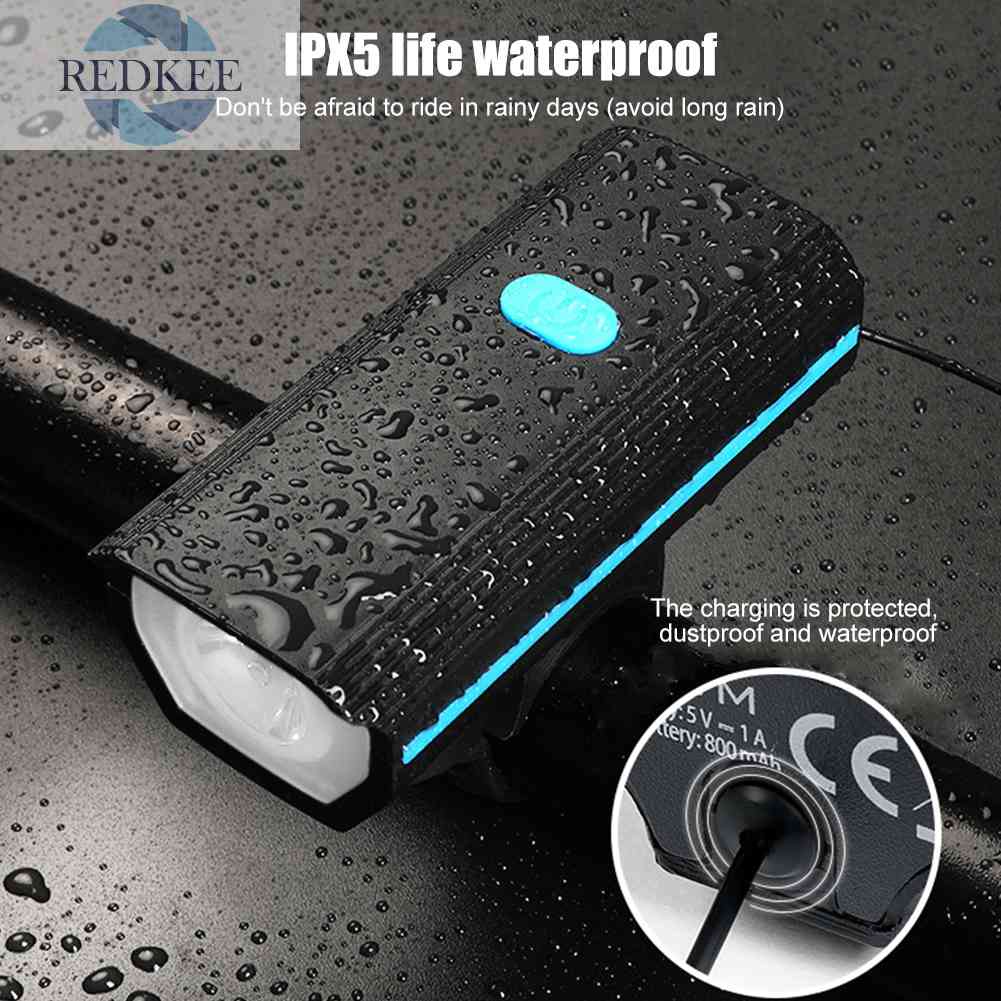 Đèn Pha LED XPG Chống Thấm Nước 250LM 3 Chế Độ Kèm Còi Gắn Ghi Đông Xe Đạp