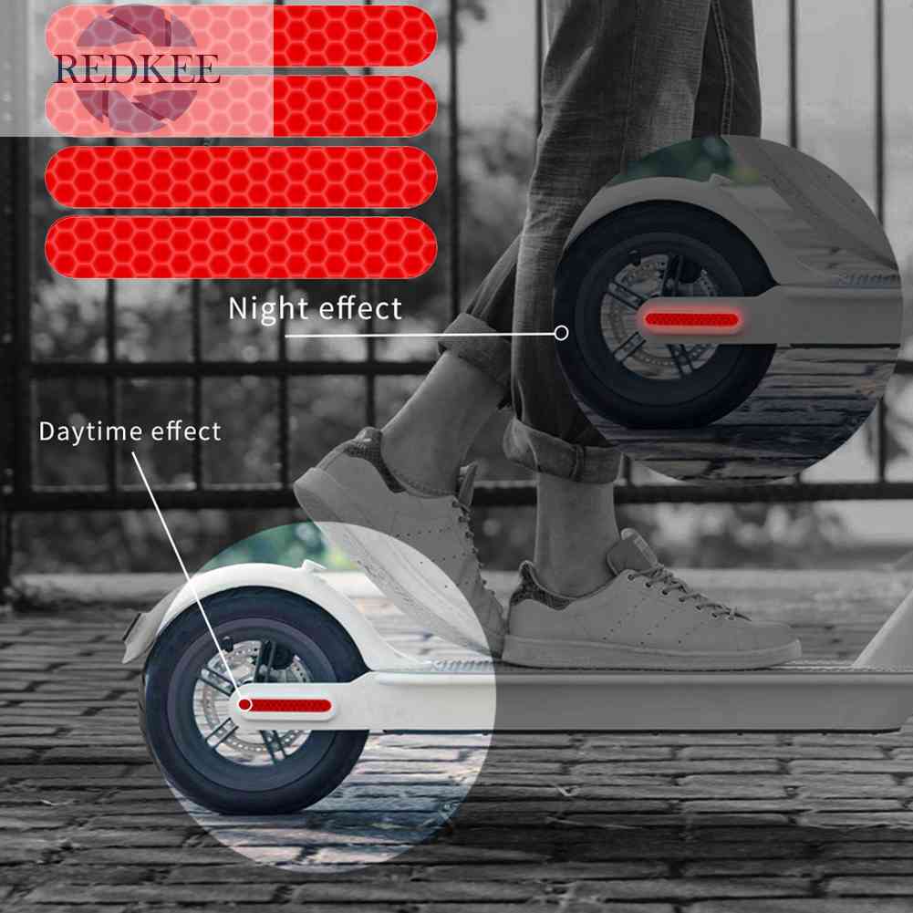 Bộ 4 Miếng Dán Phản Quang An Toàn Vào Ban Đêm Cho Xe Điện Ninebot MAX