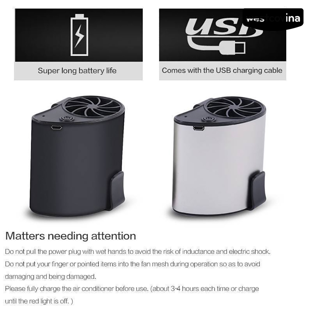 W🅢Quạt Điều Hòa Không Khí Mini Di Động Kèm Sạc USB Tiện Dụng Cho Mùa Hè