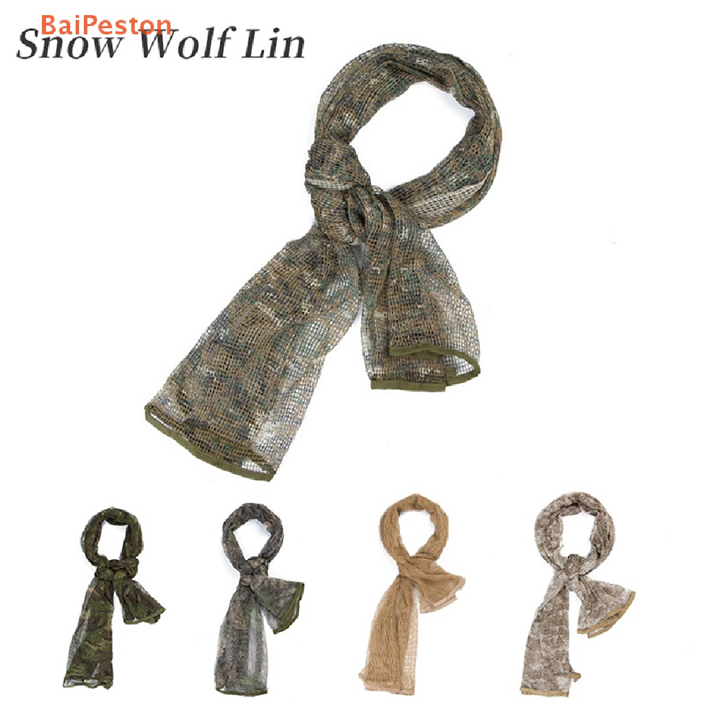 [BaiPeston] Khăn Lưới Ngụy Trang Lưới Rằn Ri Chiến Thuật Cho Wargame Sports Hung Shoog Wild Sniper