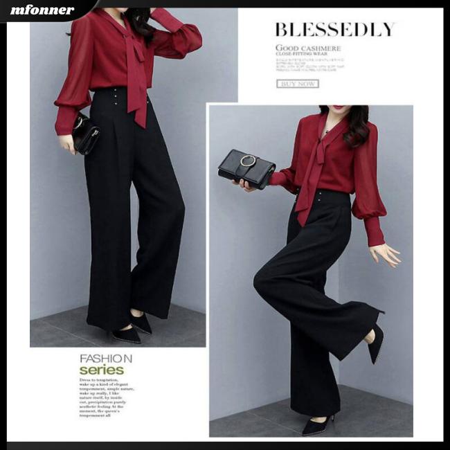 Set Đồ Mùa Hè 2 Món Gồm Áo Tay Dài Dáng Rộng Và Quần Ống Rộng Thời Trang Cho Nữ