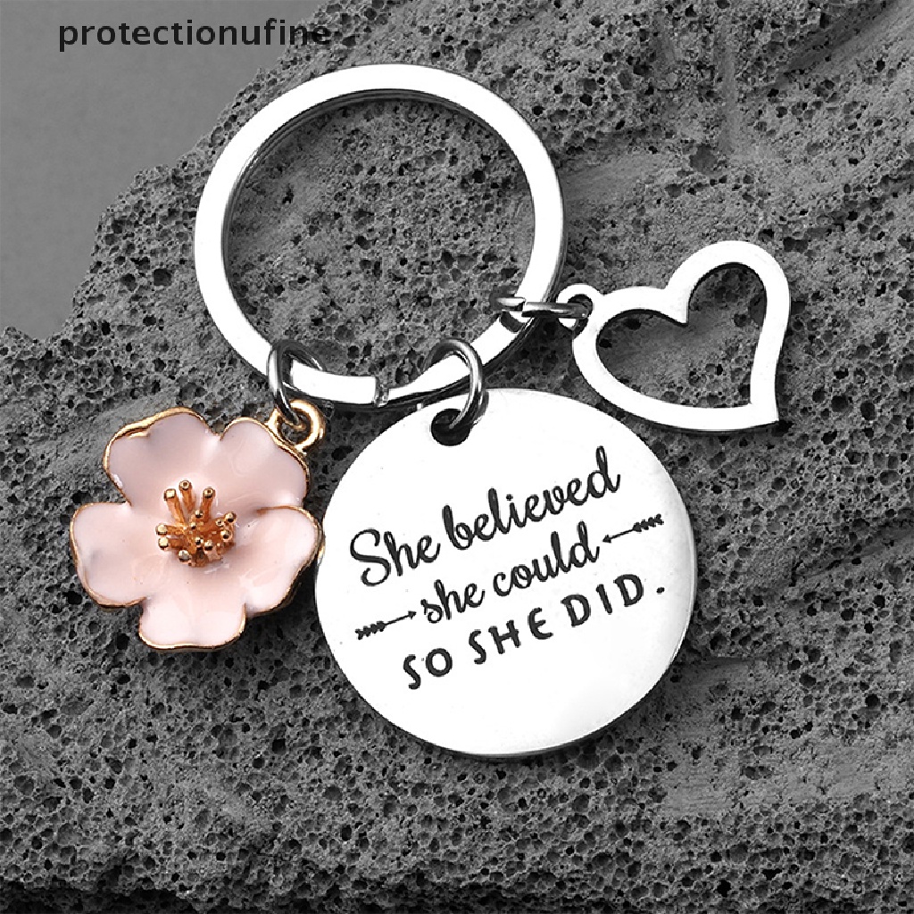 Pr3vn Móc Khóa Hình Cánh Hoa Hồng Truyền Cảm Hứng Từ She Believed She Could So She Did Martijn