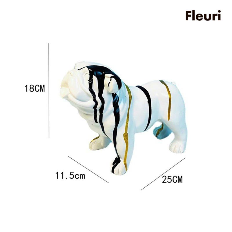 Mô Hình Chú Chó Bằng Nhựa Resin Phong Cách Graffiti Dùng Trang Trí Văn Phòng