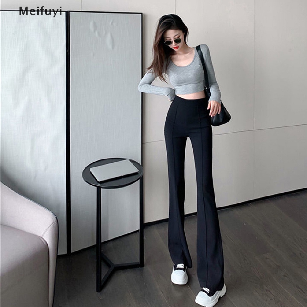 Quần Ống Loe Lưng Cao Thời Trang Mùa Hè Cho Nữ