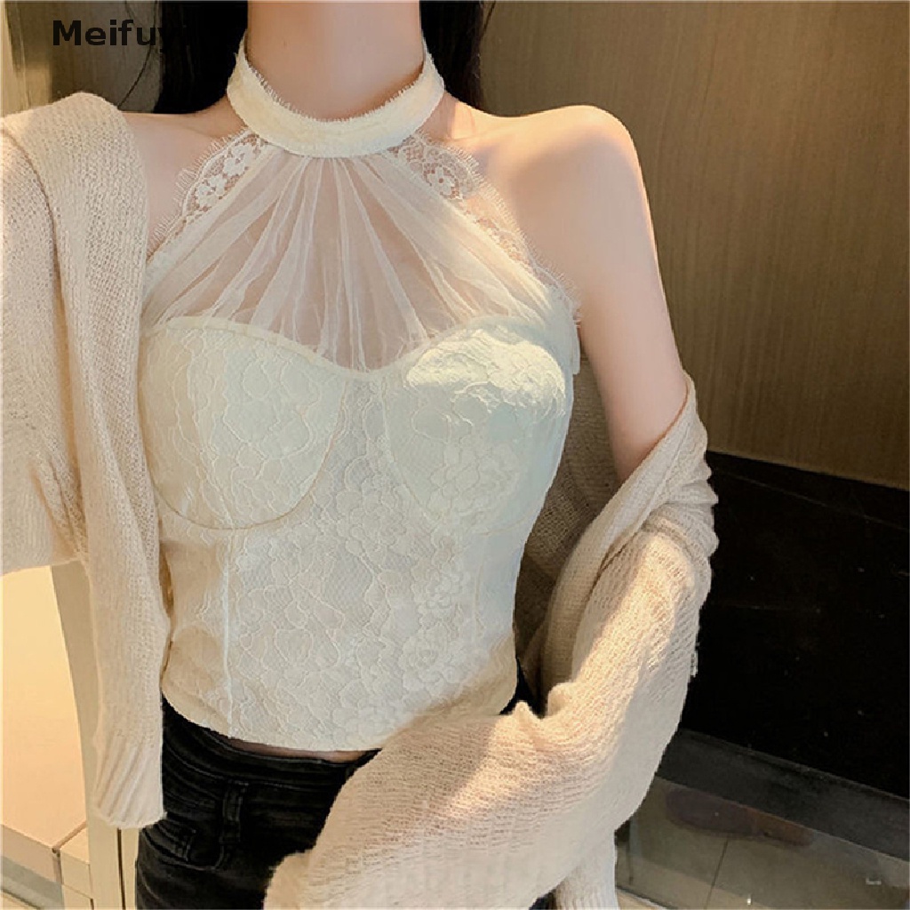 Áo Hai Dây Phối Ren Màu Sắc Trơn Quyến Rũ Dành Cho Nữ