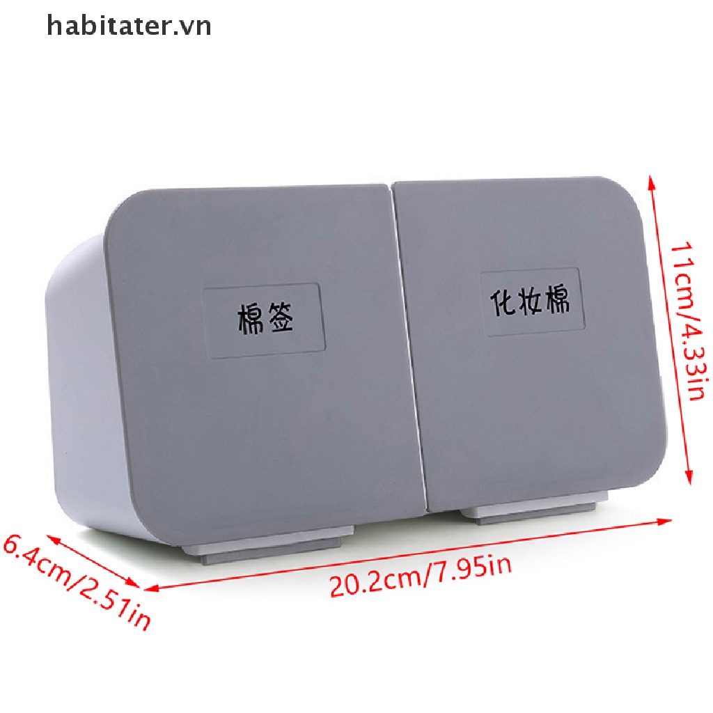 Hộp Đựng Tăm Bông Cotton Gắn Tường Tiện Dụng