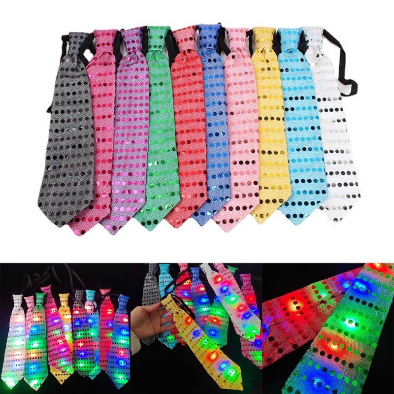 Set 10 Cà Vạt Đeo Cổ Đính Kim Sa Lấp Lánh Thời Trang