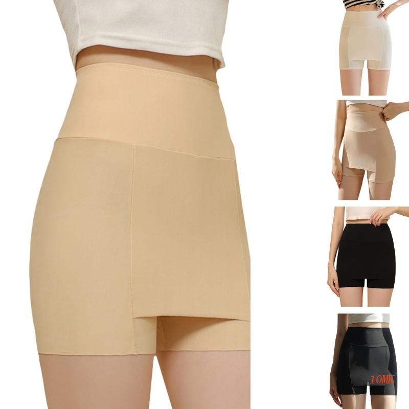 Xiangbao Quần Lót An Toàn Eo Cao Hai Lớp Bằng Lụa Lạnh Không Để Lại Dấu Vết Cho Nữ